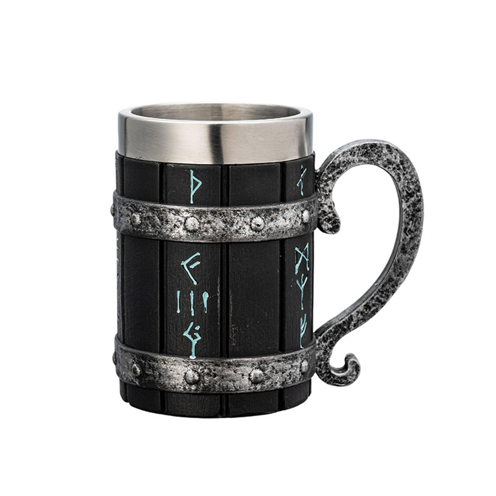 Xjdzineq Handcrafted Retro Design Mugs Insulated Nonrust Steel Large Capacity Cup for Retro Kitchen Barwares Sturdy Resin Coated Exteriors Large Capacity Nonrust Steel Resin Cup