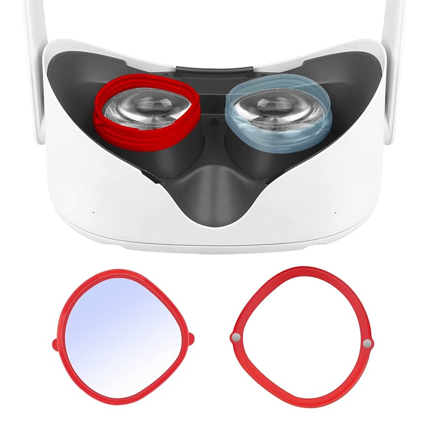  Quest 2 本体 +ヘッドストラップ+度付きレンズ付き Amazon.co.jp: ZYBER 度付きレンズ（左側の赤、-7.0）Oculus