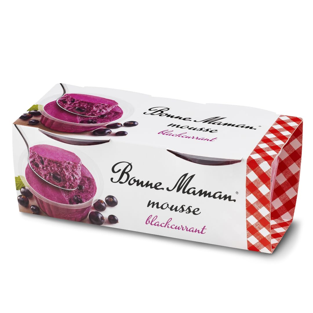 Bonne Maman Blackcurrant Mousse, 2 x 70g