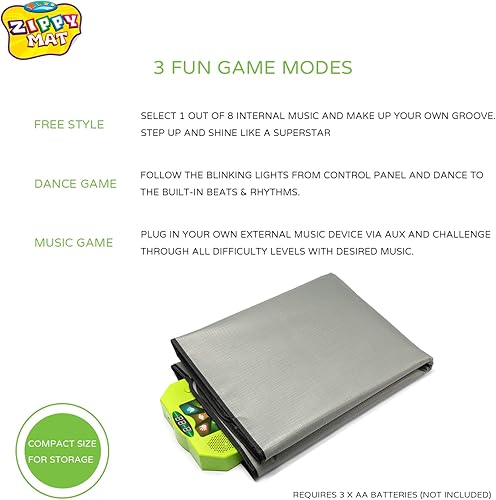 Miniatura 3 de Tapete de baile, juguetes educativos electrónicos para niños de 3 a 12 años, juego de almohadilla de desafío de baile musical con luces LED, música