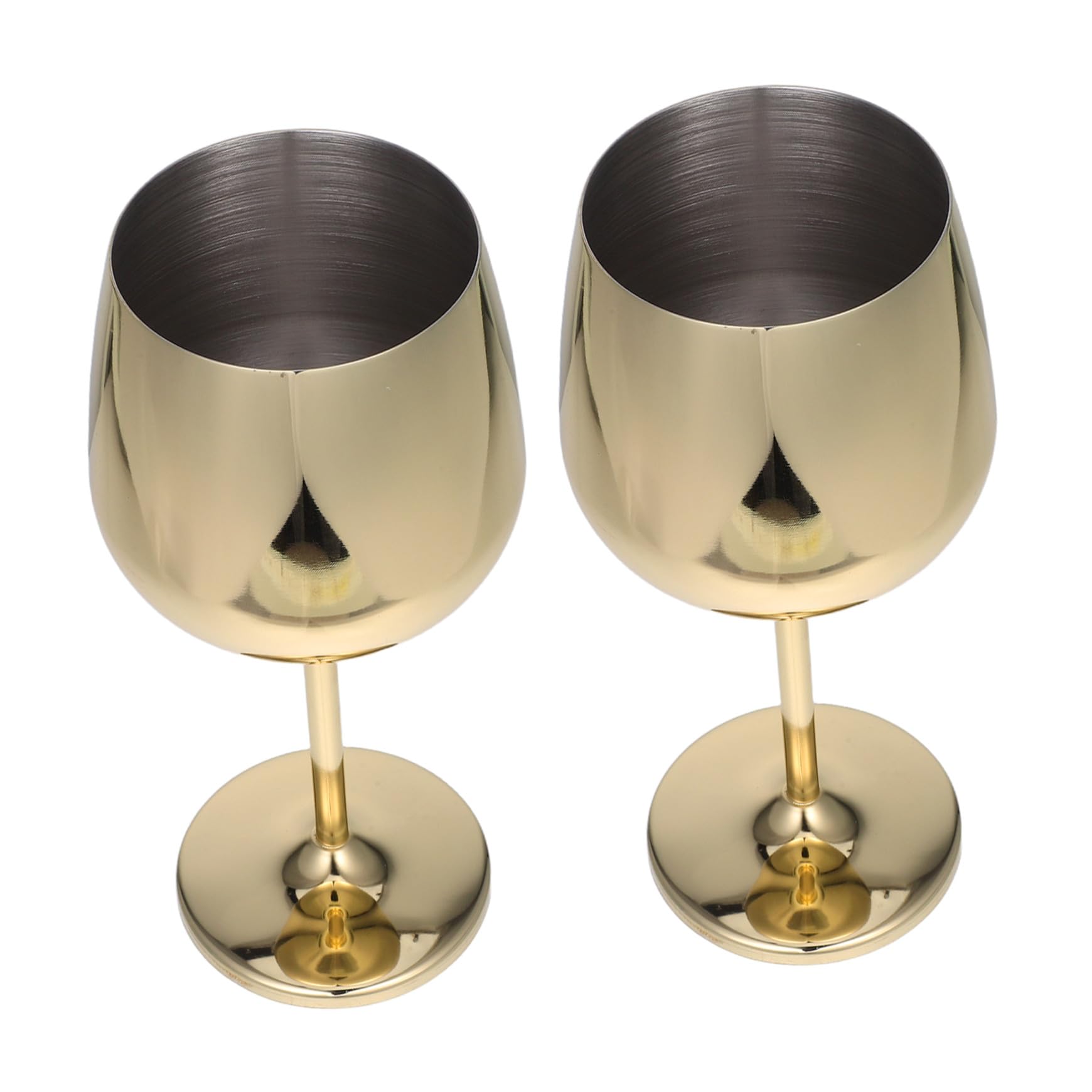 Verres à vin acier inoxydable dorés nomades : lot réutilisable incassable