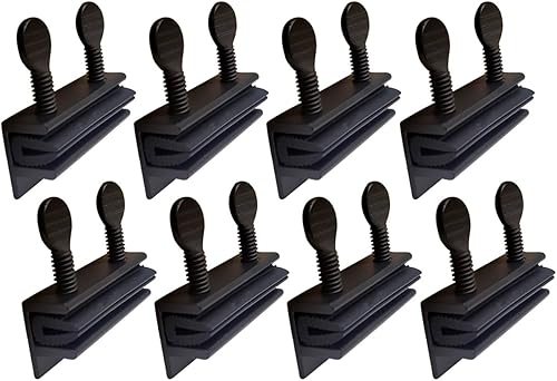 Miniatura 28 de QCAA Cerradura de seguridad para ventana deslizante con forro de vinilo, cerradura a prueba de niños, aluminio, blanco, paquete de 4, fabricado