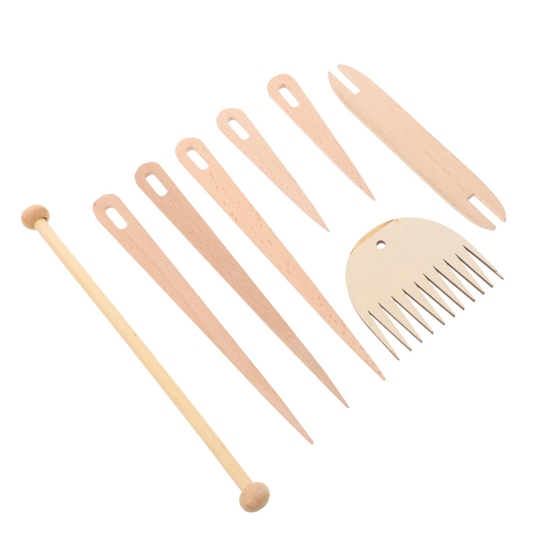 32 Piezas Kit Para Tejer Tapices Tejido De Punto Tejeduría Agujas Tejiendo Suministros De Coser Suministros Para Manualidades Tejido De Tapicería De Punto Madera Beige