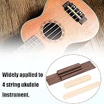 Rosewood Ukulele Bridge Nut and Saddle - 4 String Ukulele DIY and Repair Parts