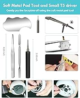 Vista 4 de Joystick Replacement Kit for Oculus Quest 2/3 Controller, OLCLSS Repair Accessories for Meta Quest 2/3 Controller, Include 2 Joysticks, T5