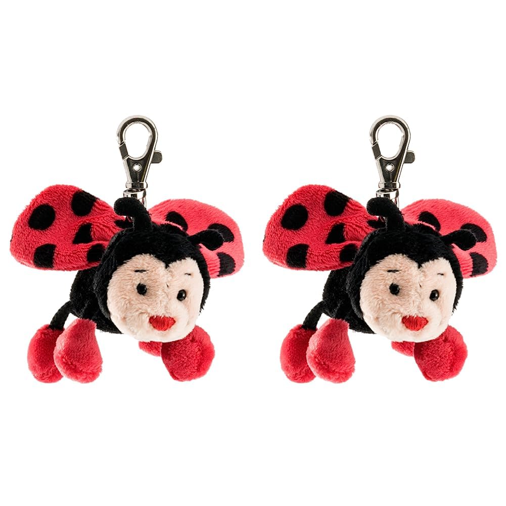 Schaffer Knuddel mich! 3161 Plüsch-Schlüsselanhänger Marienkäfer Bolle, 10 cm (Packung mit 2)