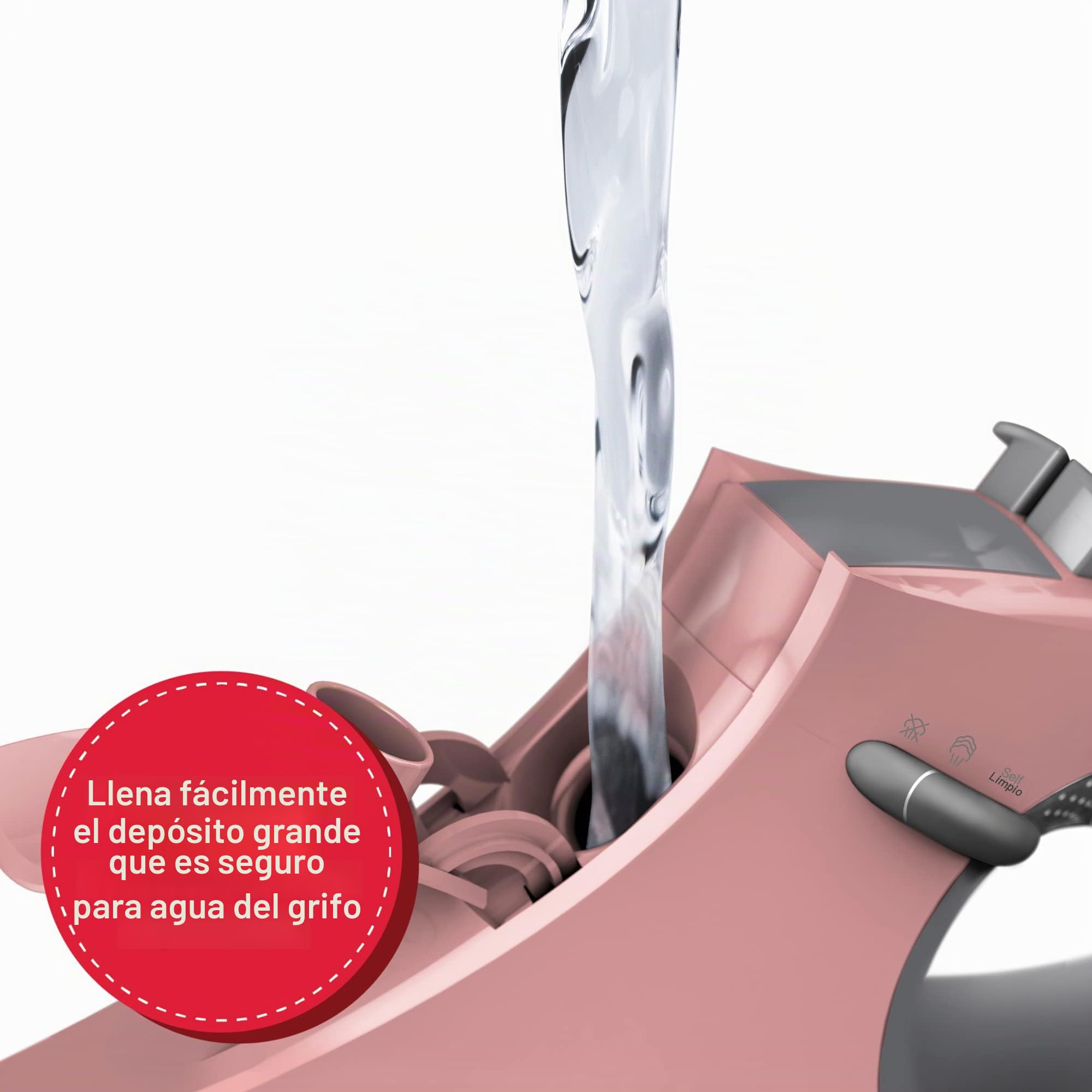 SINGER SteamCraft Steam Iron (1700W) | Steamer with Stainless Steel Plate, OnPoint Precision Tip for Hard-to-Reach Areas, Vertical Steam, Auto Shutoff & 300ml Tank Capacity – Pink