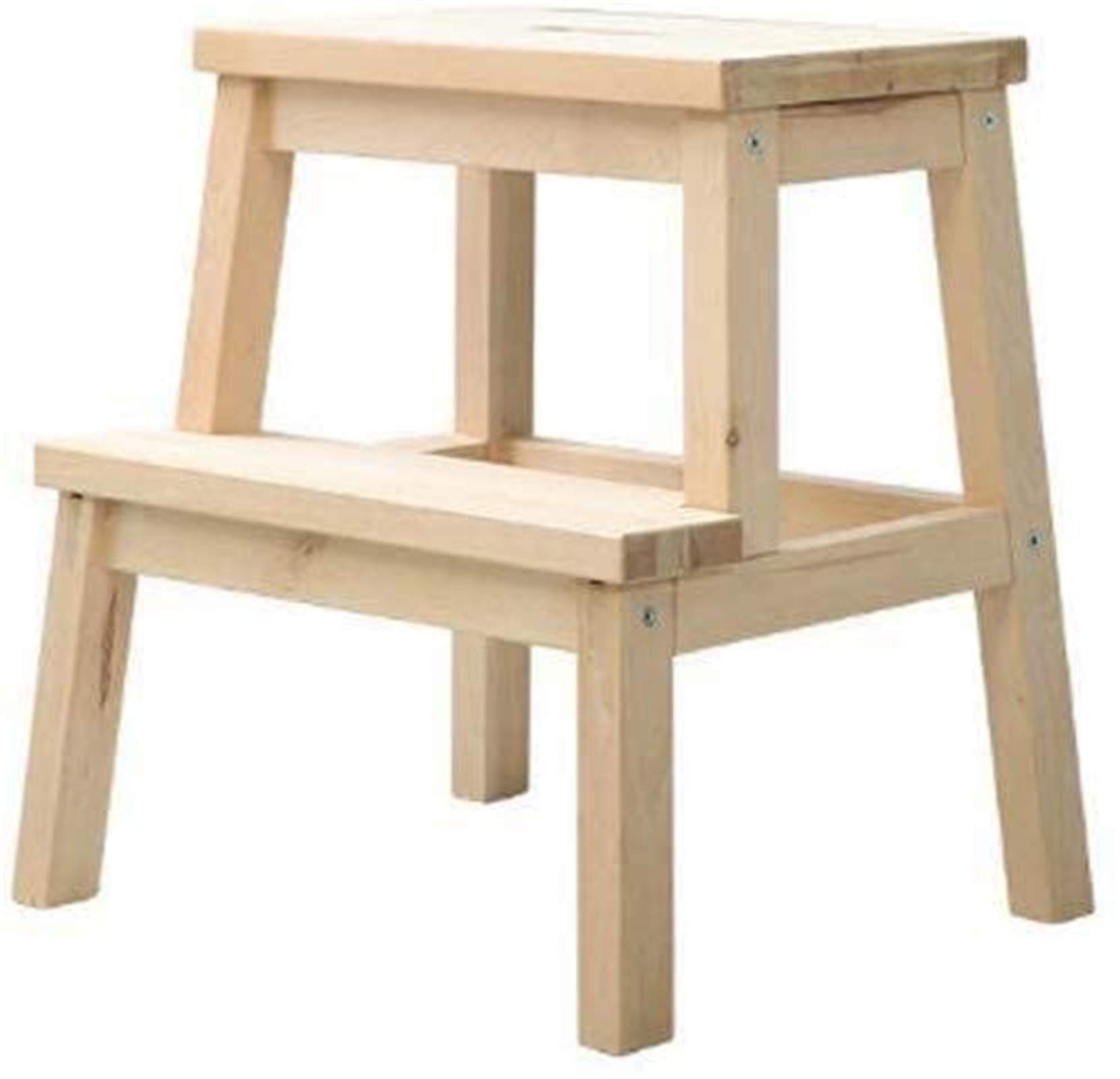 Escabeau en bouleau et tabouret multifonctions en bois