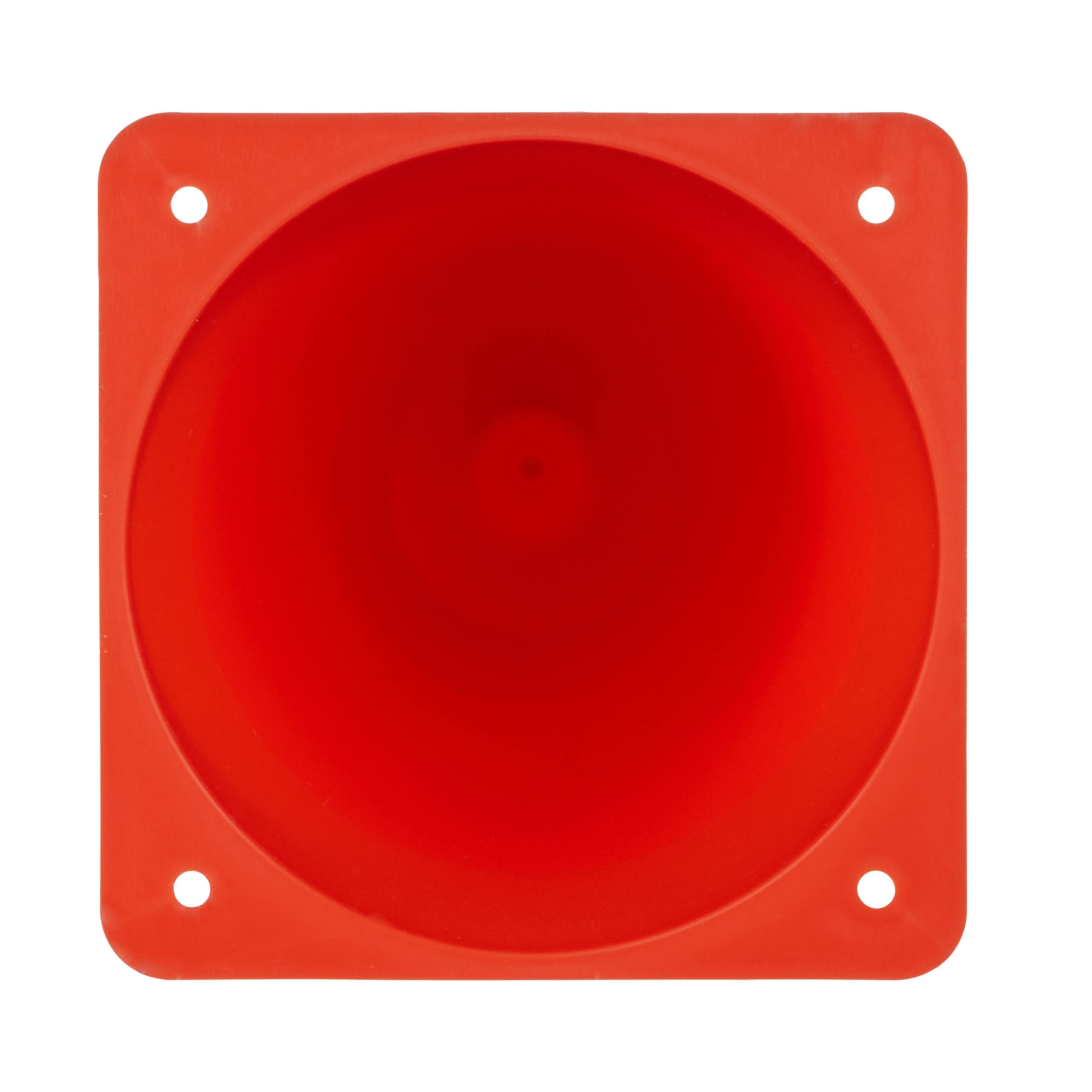 Relaxdays Warnkegel 10er Set, stapelbar, Verkehrshütchen, orange/weiß | Schnürbeutel, Markierungshütchen, Pylonen, 22 cm