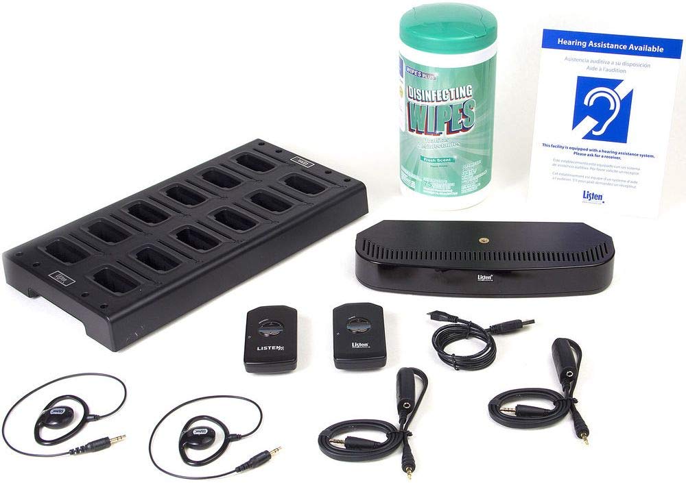 Listen Technologies LS-91-01 ListenIR iDSP Level II System, Provides Outstanding Coverage Up to 2787 m2 (30000 ft2), Ideal for Small or Medium-Sized Venues Up to 50 Seats