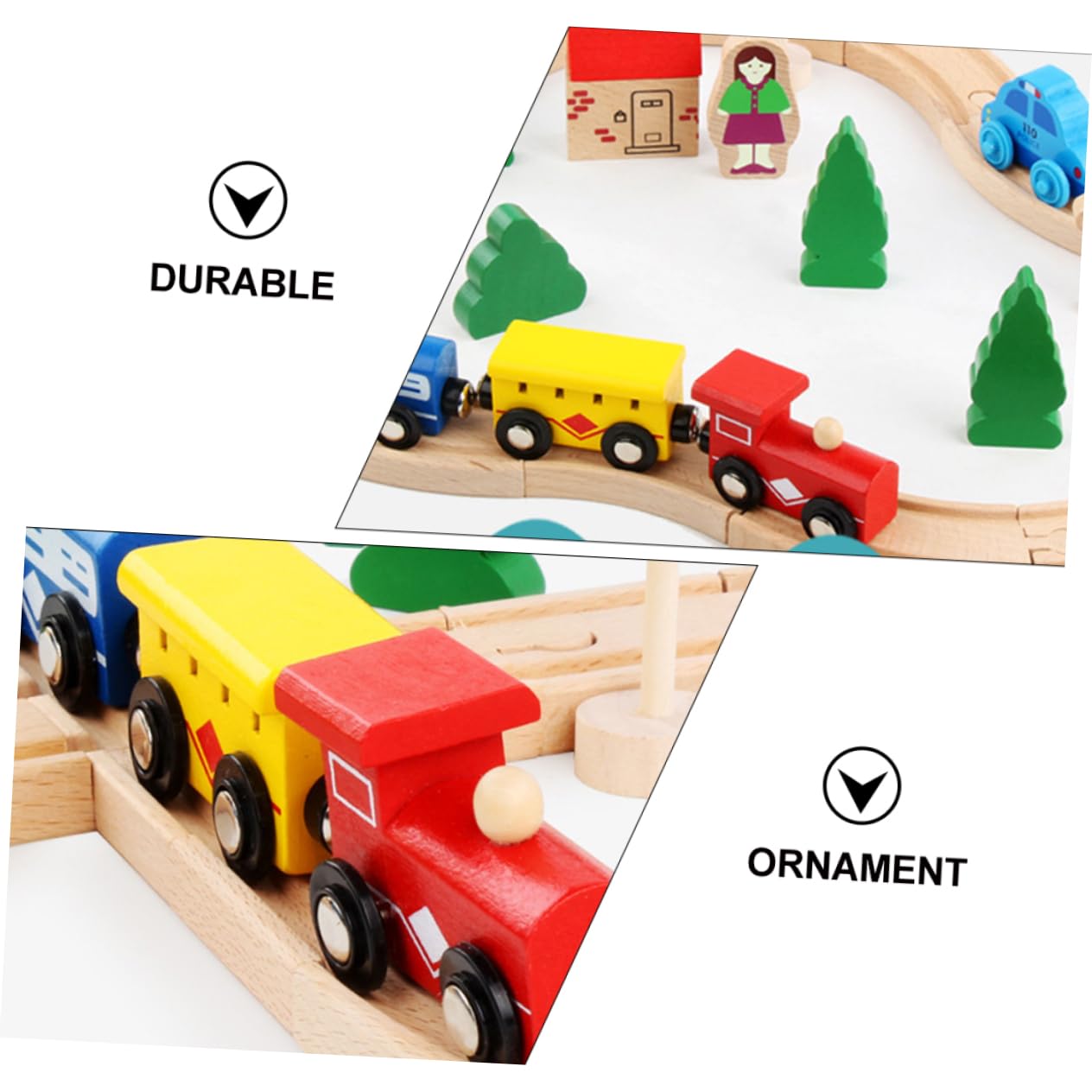 ibasenice Giocattoli Di Legno Puzzle Per Ragazzo Set Vagoni Ferroviari Faggio Continua Creatività Intelligenza Manualità Pazienza