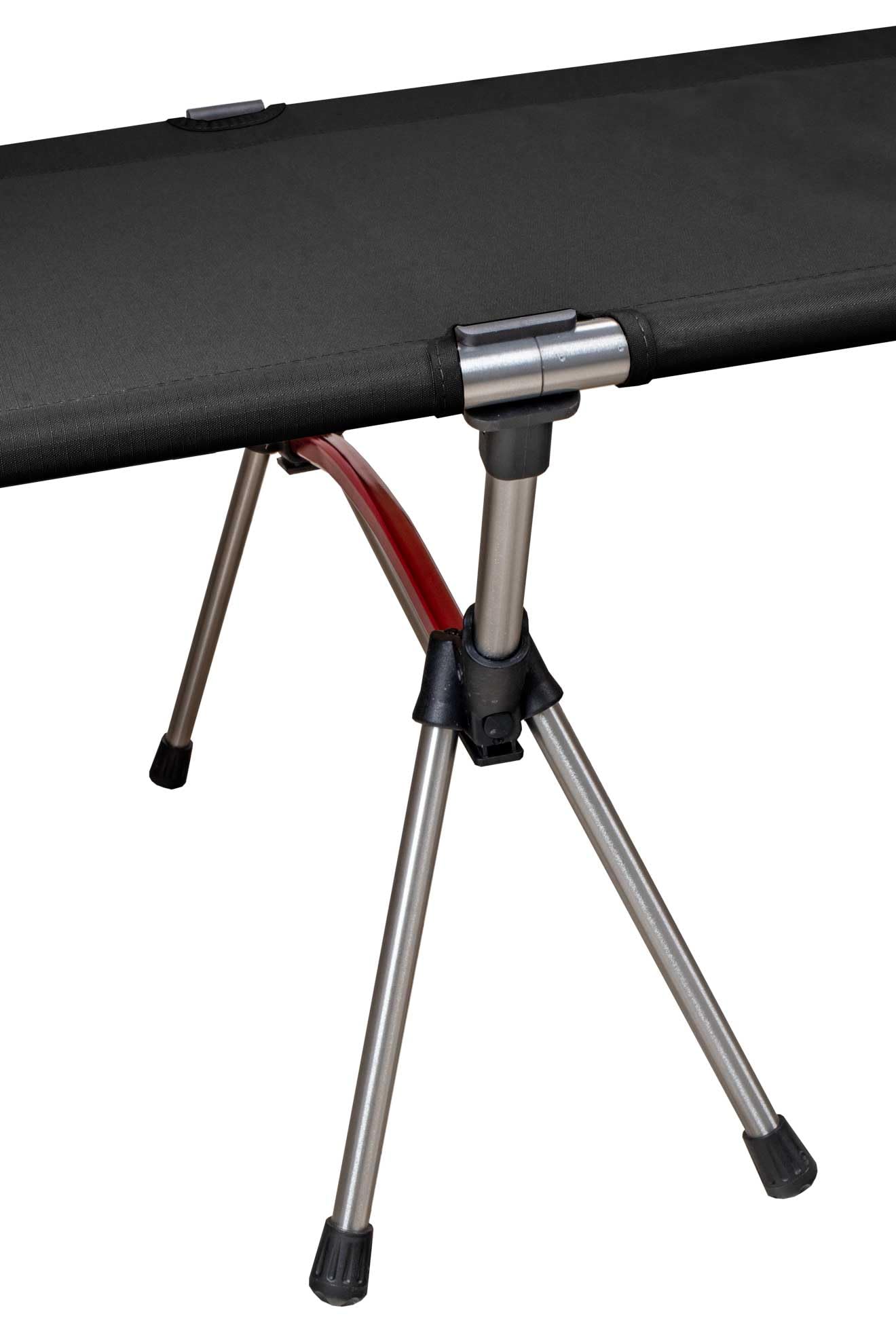XL Feldbett, bis 150 kg belastbar, Aluminiumgestell, mit Transporttasche, stabil & leicht, für Camping, Gäste & Outdoor, schwarz