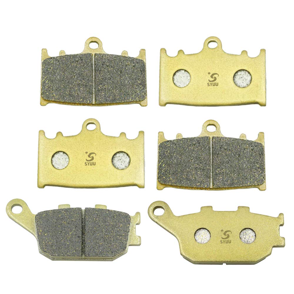 S SYUU Motorcycle Front Rear Brake Pads Compatible with Kawasaki KLZ1000 KLZ 1000 Versys 1000 2012 2013 2014 2015 2016 2017 2018 FA158F FA174R