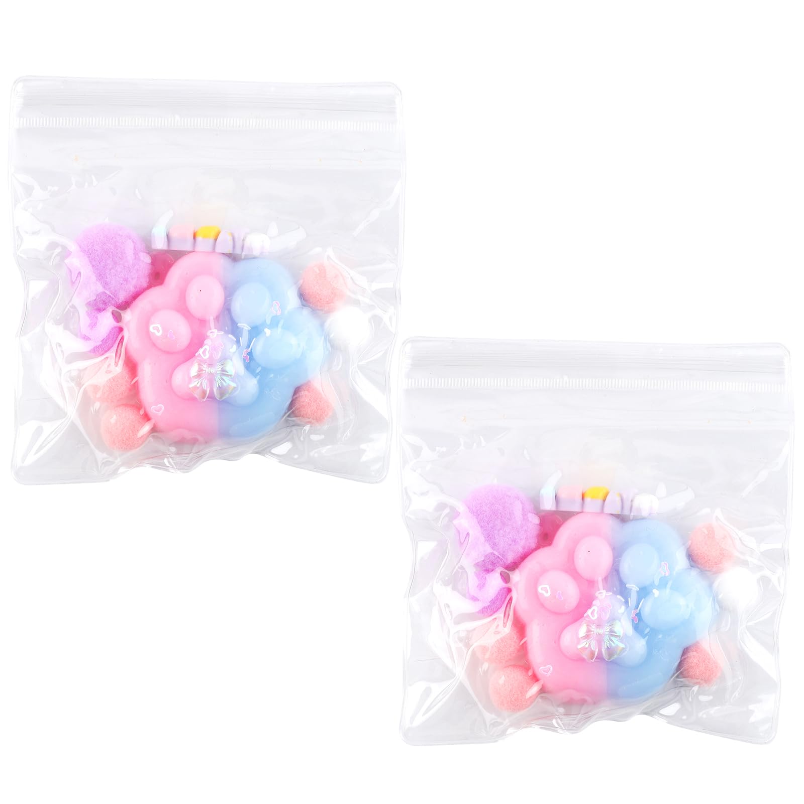 2pcs Cat Paw Squeeze Toys, Soft Taba Cat Paw Squishy Fidget Toys Kawaii Cat Paw Stress Lowering Sensory Toys Perfect Squeeze Toys and Gifts for Home Office Relaxing(Blue-Purple Smooth)