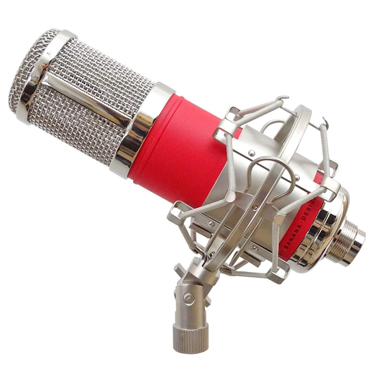 Monkey Banana Hapa USB Microfono a condensatore Rosso + Keepdrum Treppiede braccio articolato Rosso
