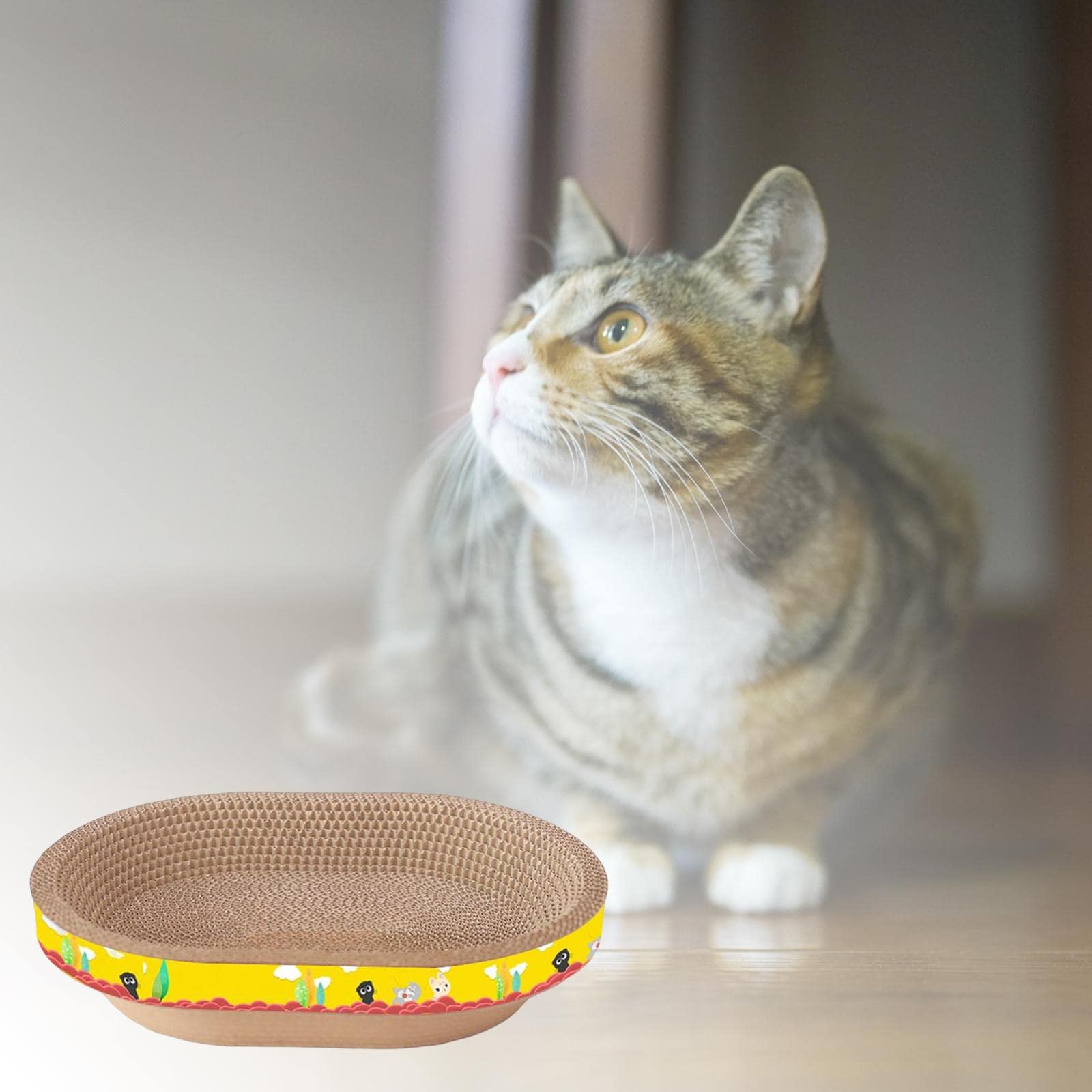Kat Scratcher Karton 2-in-1 Ronde Kat Kartonnen Bed Kat