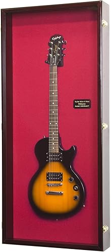 Miniatura 15 de sfDisplay.com,LLC. Guardabarros eléctricos para bajo y guitarra, vitrina, soporte para rack de pared, 98% con bloqueo UV, 50 x 22 pulgadas Acabado