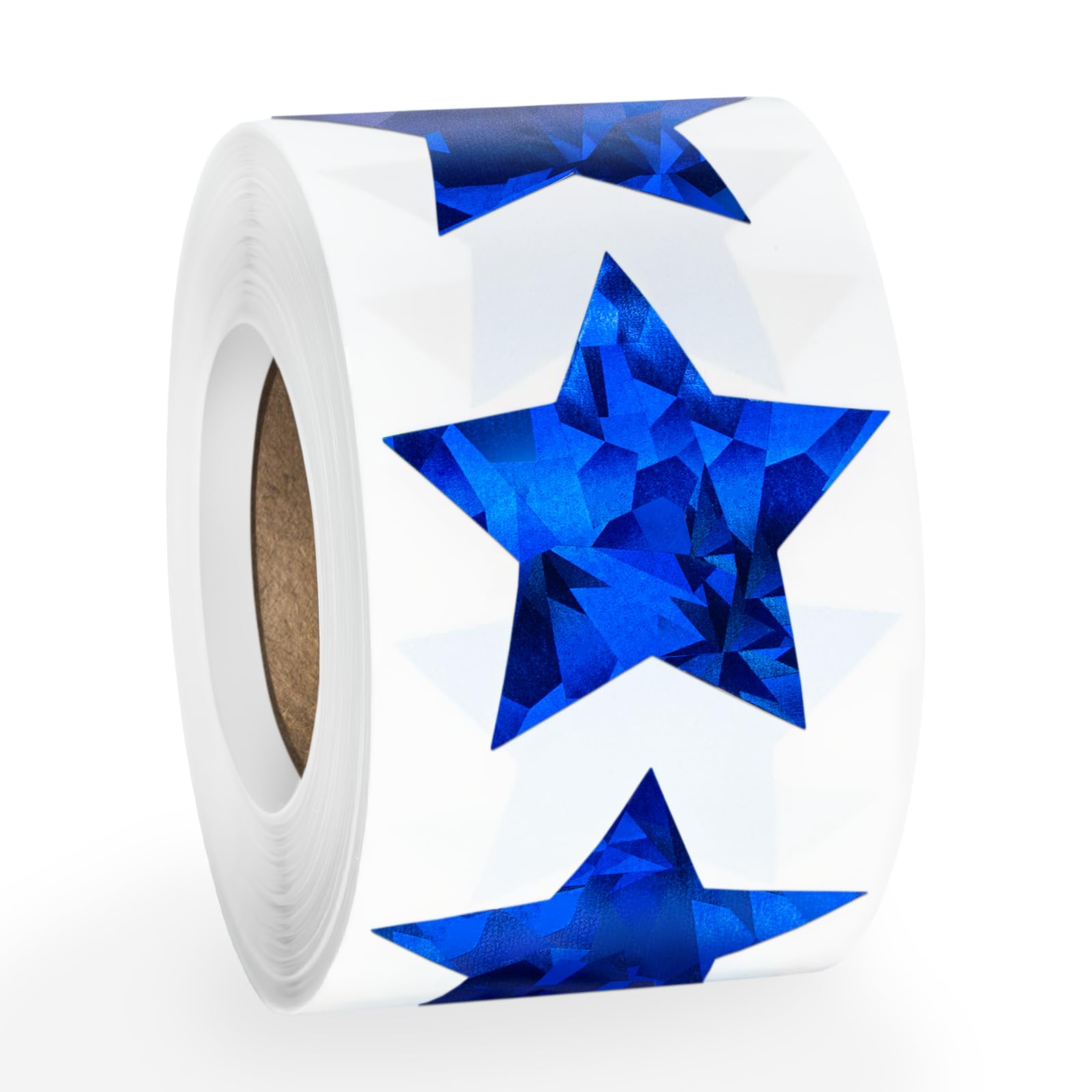 500 PCS Holographic Blue Star Stickers, 1.5 inch Self Adhesive Metallic Glitter Foil Sparkly Star Stickers for Reward Behavior Chart Labels