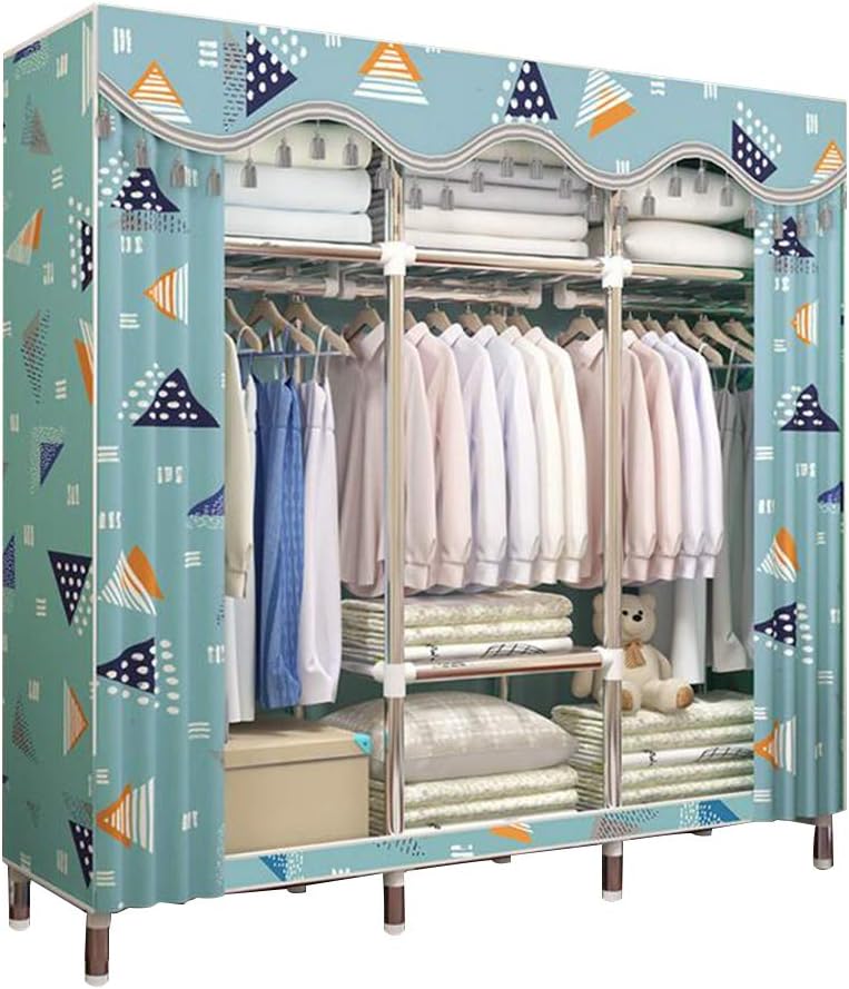 Cloth Wardrobe Clothes Closet, Portable Closet Wardrobe Storage Closet Standing Closet Fabric Cabinet Portable Wardrobe,B_170*46 * 170cm