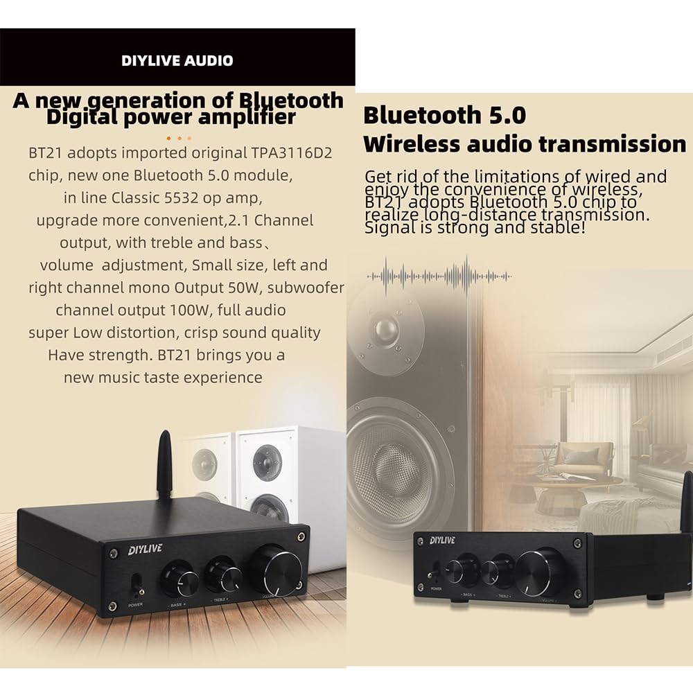 Placa Amplificadora Digital ZK-TB21 MT21 Para Canal Bluetooth 2.1 De Baixo Tom 5.0 I.935991633