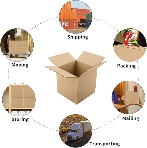 Miniatura 7 de Mat Board Center, cajas de envío de 5 x 5 x 5 pulgadas para envíos por correo, paquete de 25 cajas de cartón corrugado para pequeñas empresas, papel