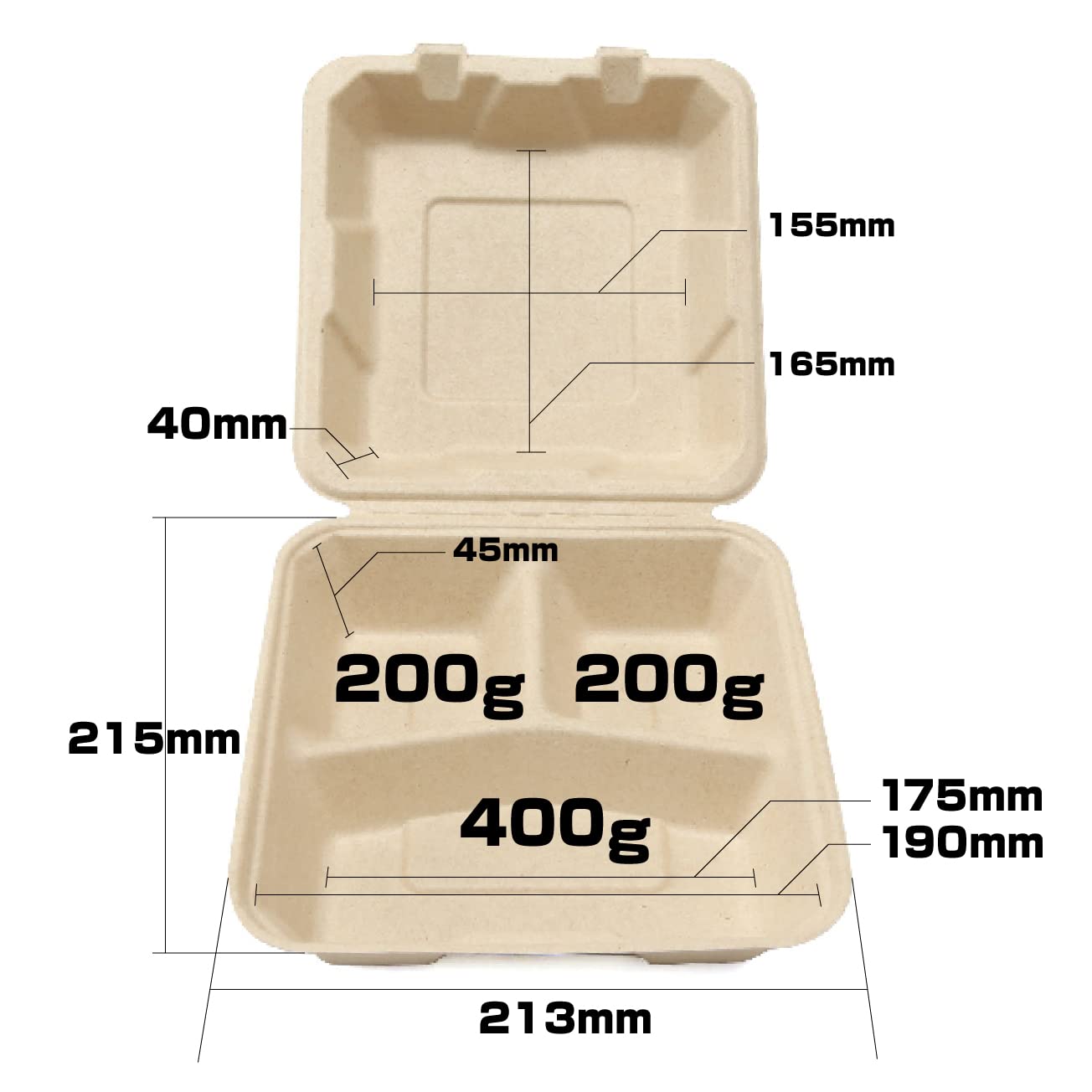 使い捨て食品容器です。 Amazon｜AIFUSI 食事準備容器 50個パック (750ml / 26オンス) 蓋