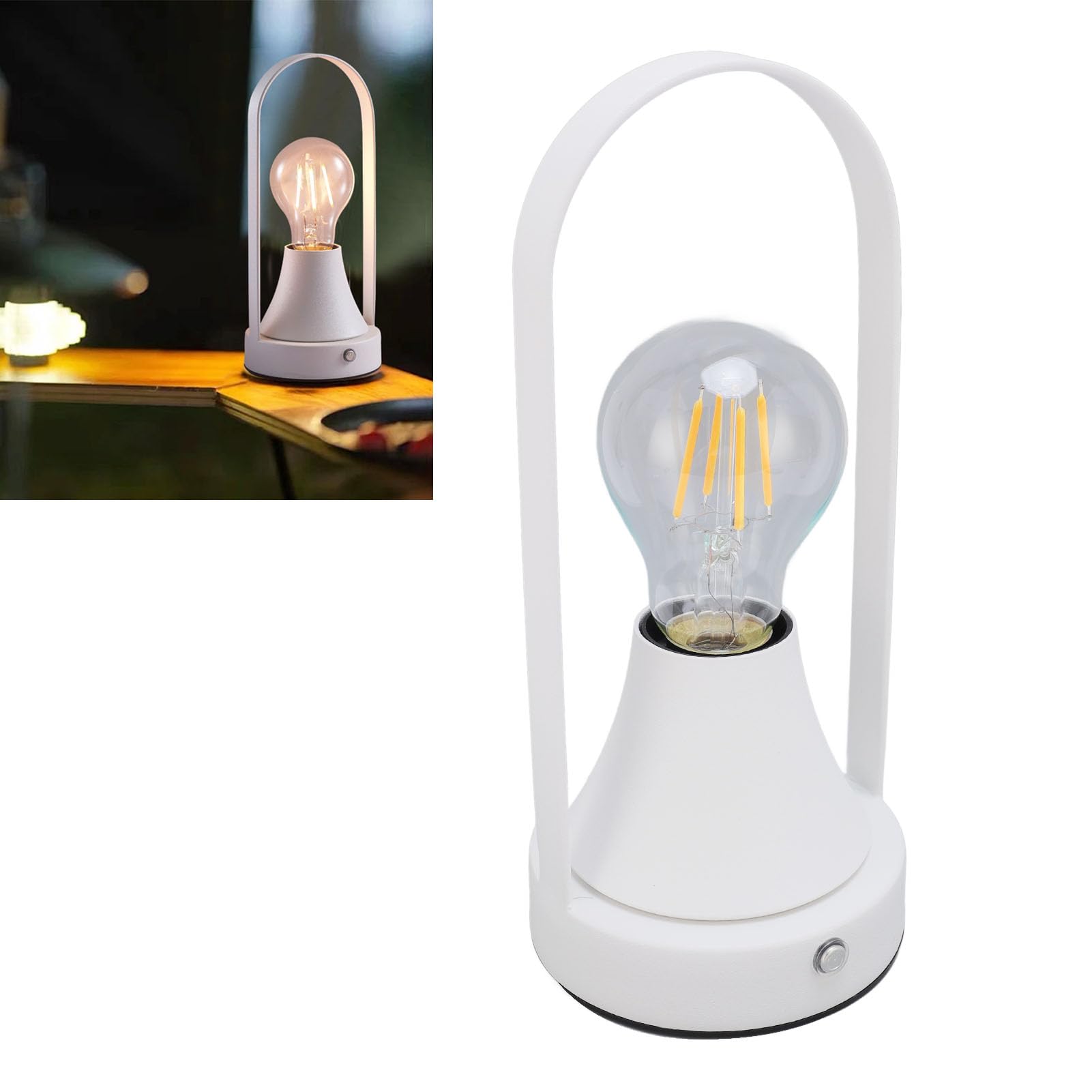 Kikumi Lampada da Comodino Touch da Scrivania Lampada da Comodino Ricaricabile Lampada da Notte Calda Dimmerabile con Lampadina a LED Alimentata a Batteria per la Casa