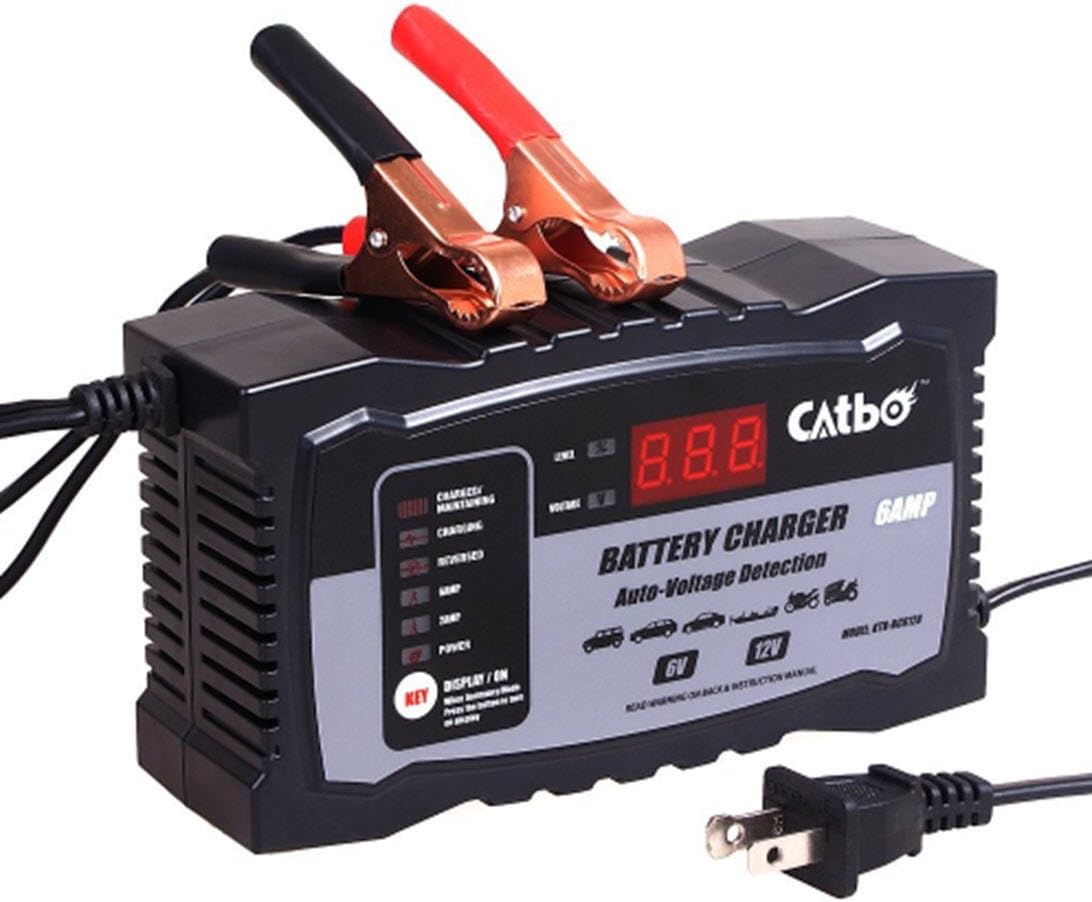 scooter 6V/12V 100AH Car Battery Charger LED Display Intelligent Pulse Repair Charger for All Lead Acid Battery