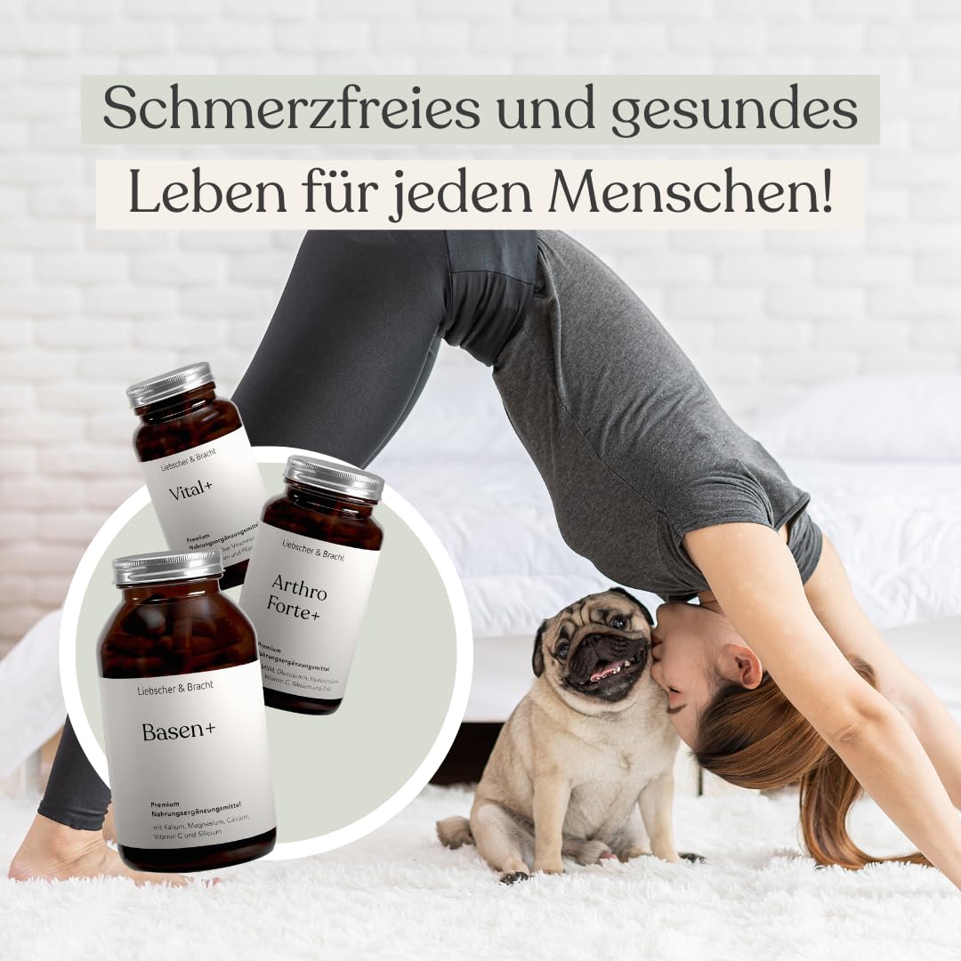 Liebscher & Bracht Premium Nahrungsergänzungsmittel 3er-Kombi: 1x Vital+ / 1x Arthro Forte+ / 1x Basen+ für 2 Monate, vegan, lactose- & glutenfrei, laborgeprüft