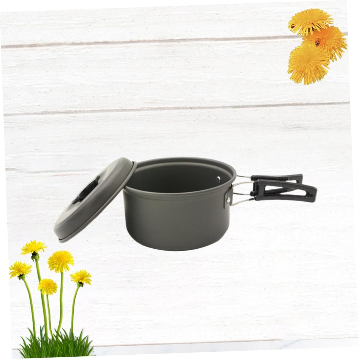 1pc Camping Cooking Pot Multi-Function Open Fire Stew Pot for Outdoor Portable Picnic Noodles Bowls