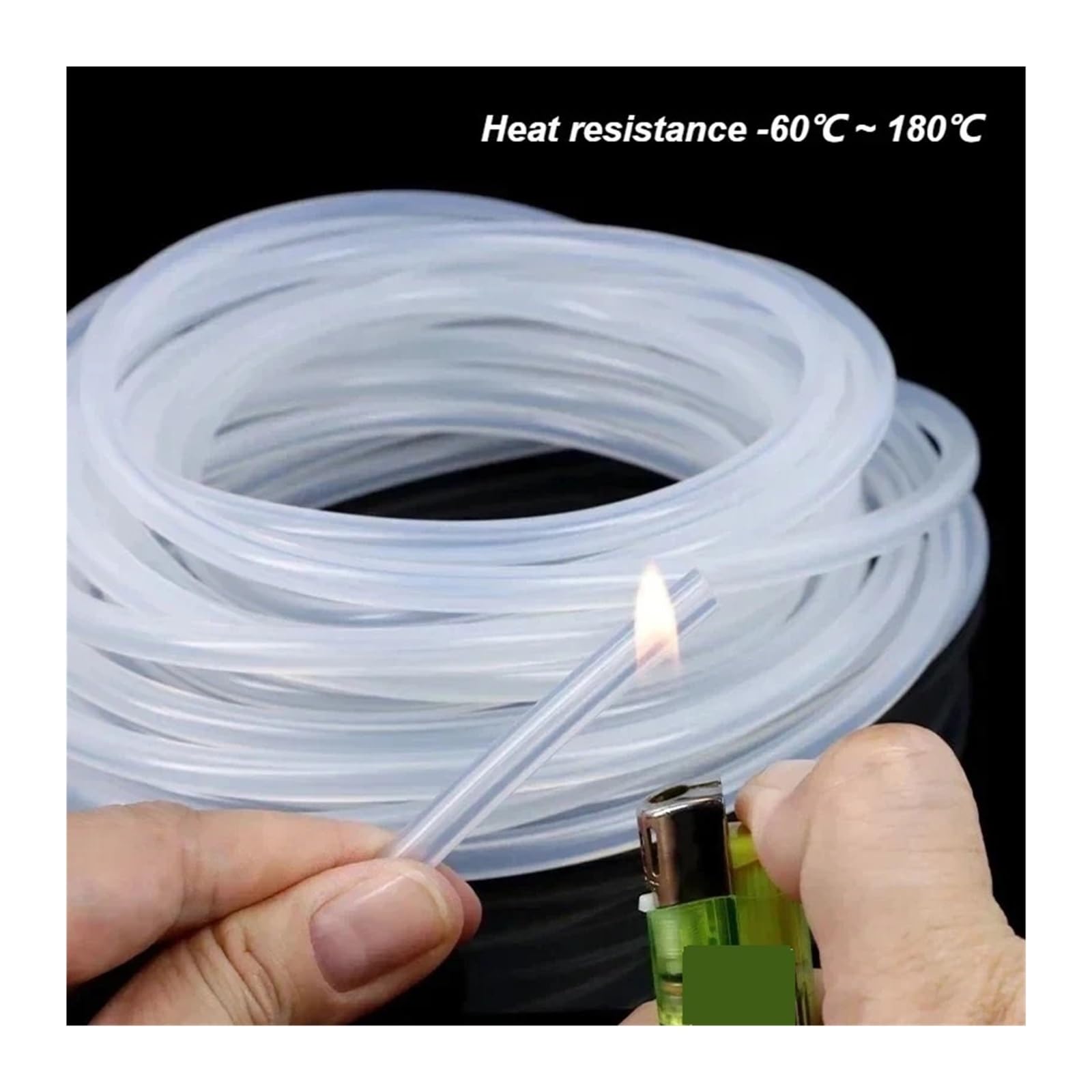 Tubo in silicone Tubo flessibile trasparente da 2 m Tubo in silicone resistente alle alte temperature for uso domestico(2 METERS_7.9X12.9MM)