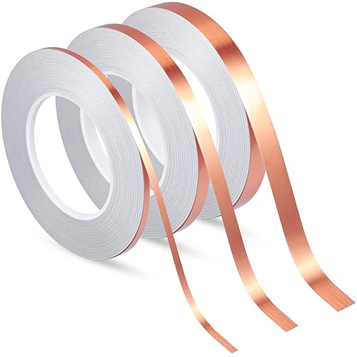 Zonon 3 rollos de cinta, cinta adhesiva de película de poliéster metalizado, cinta Washi para detalles de Navidad, arte gráfico para automóviles y