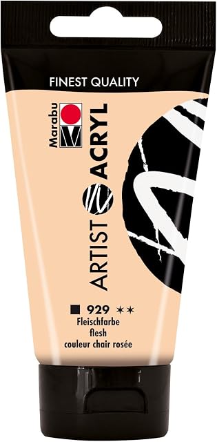Marabu 12200002929  Artist Acryl farba cielista 75 ml, delikatna farba akrylowa o jakości artystycznej, na bazie wody, konsystencja pasty, wysoka pigmentacja, bardzo dobre nasycenie i siła krycia