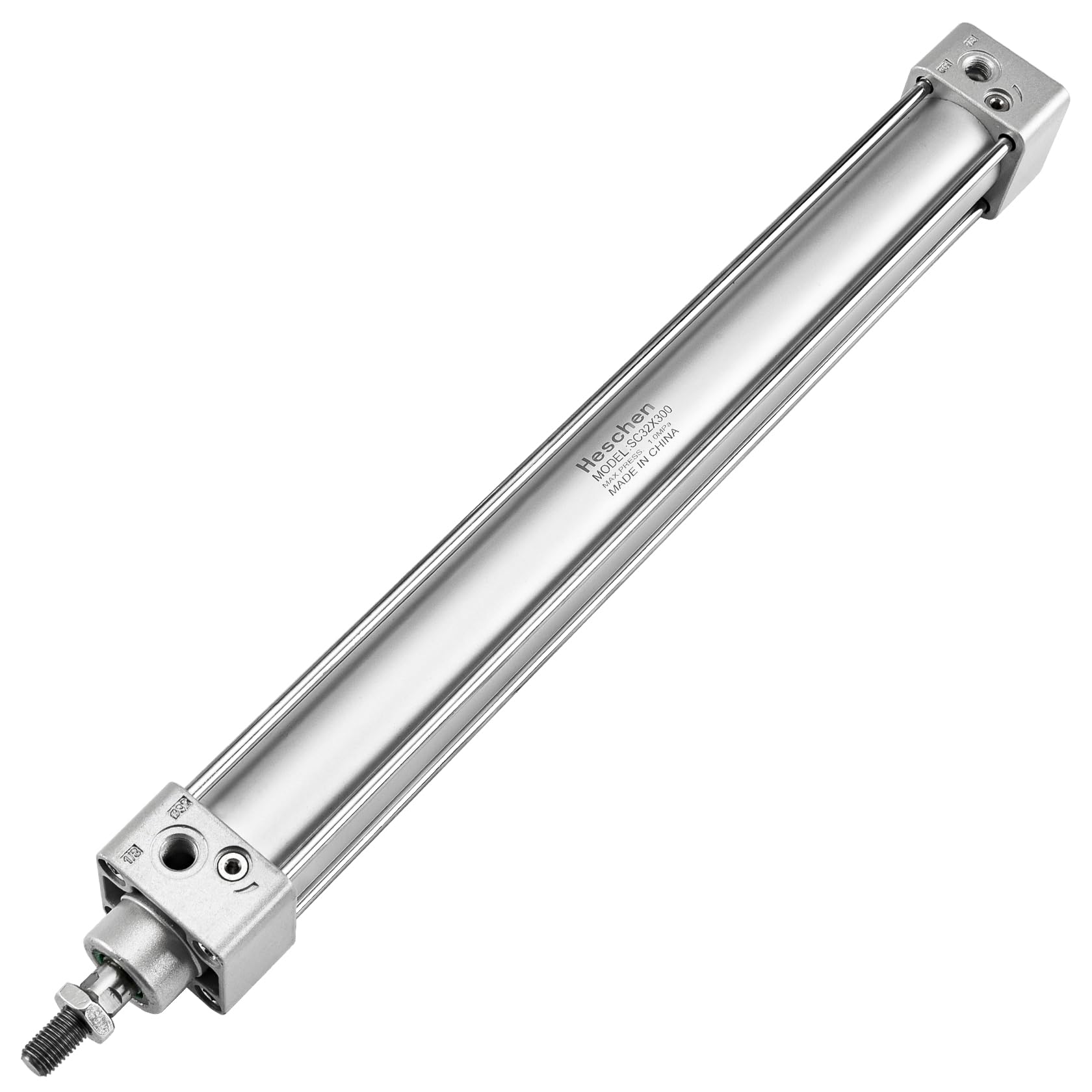 Heschen Pneumatic Standard Cylinder SC 32-300, PT1/8'' Port, 32mm Bore, 300mm Stroke, Single Rod Double Action