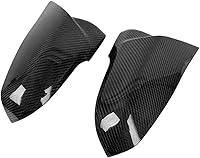 Vista 2 de Carbon Fiber Side Mirror Cover Caps Rearview Replacement Mirrors Compatible for Toyota Supra A90 GR Coupe MK5 2019-2022 2020 2021 M