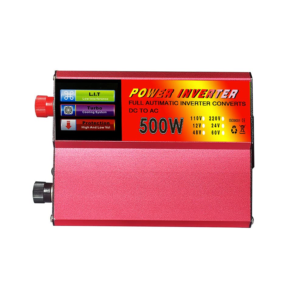 Inversor,Inversor 12v 220v Inversor del vehículo de la Pantalla Digital de la Banda 500W 12V Transition 220V inversor del vehículo convertidor de energía(24V 110V)