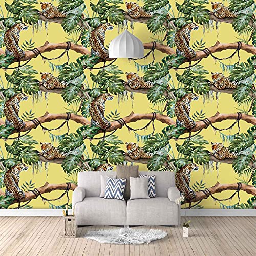 Papier peint léopard jungle autocollant poster mural 3D