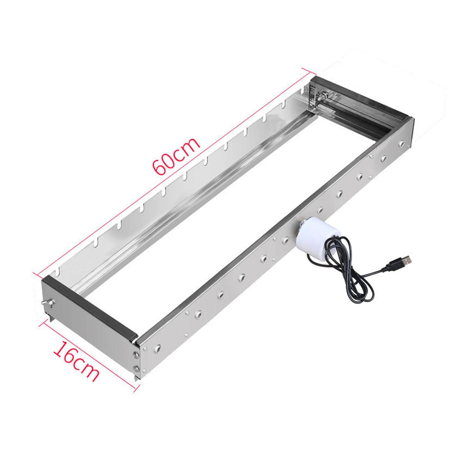 Barbecue Grill Einstellbare Breite Universal DIY Automatisches Tool Set Rotisserie Kit für Reisen Terrasse Outdoor Garten, 60cm