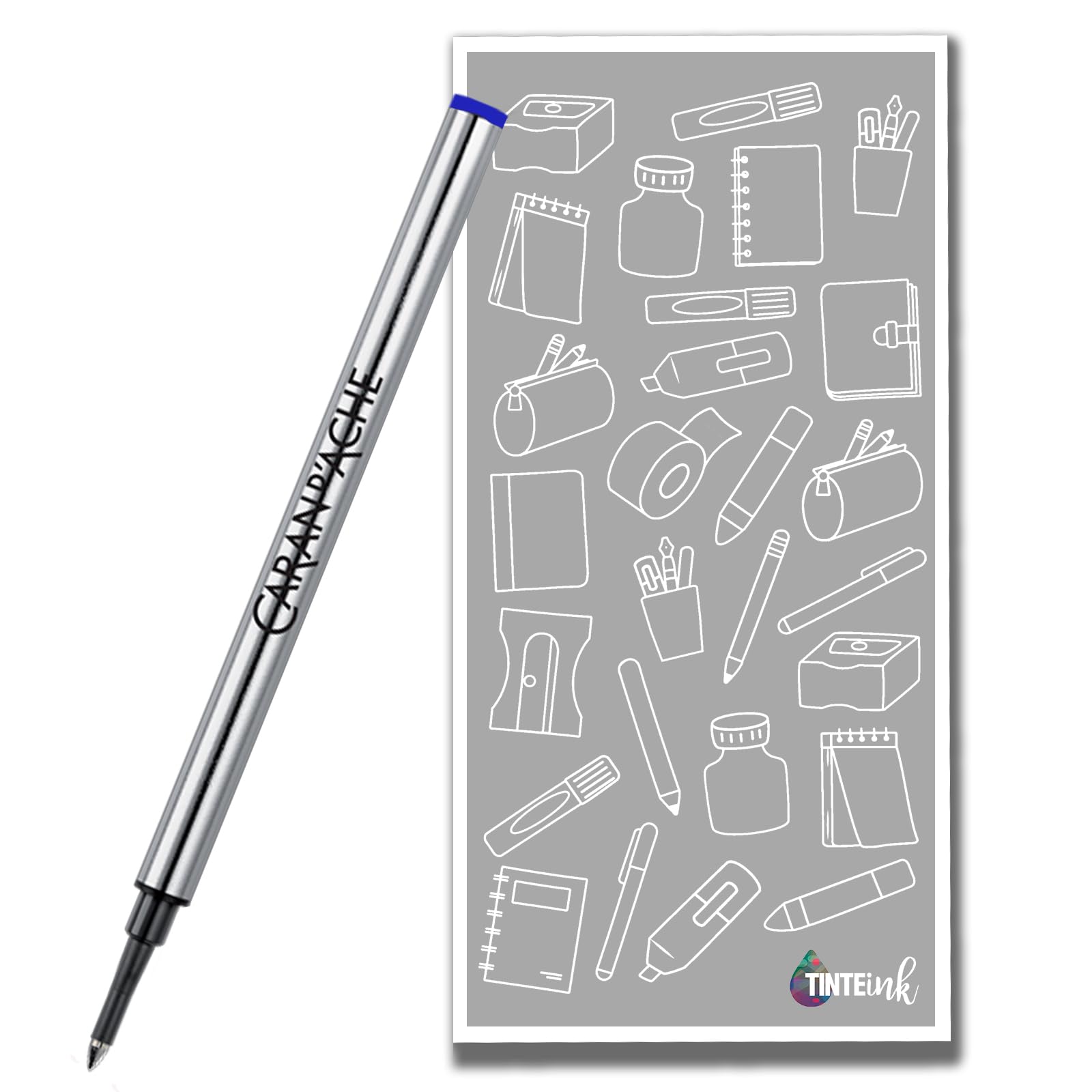 Caran D'ache Rollerball Pen Refill - Choose Blue or Black/Quantity (1, Blue)