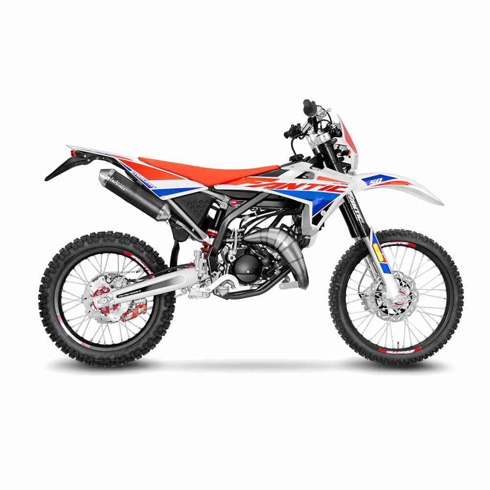 Collecteur d'échappement LeoVince X-FIGHT en acier inoxydable pour Fantic Motor Enduro 50 / Motard 50 / Competition/Performance