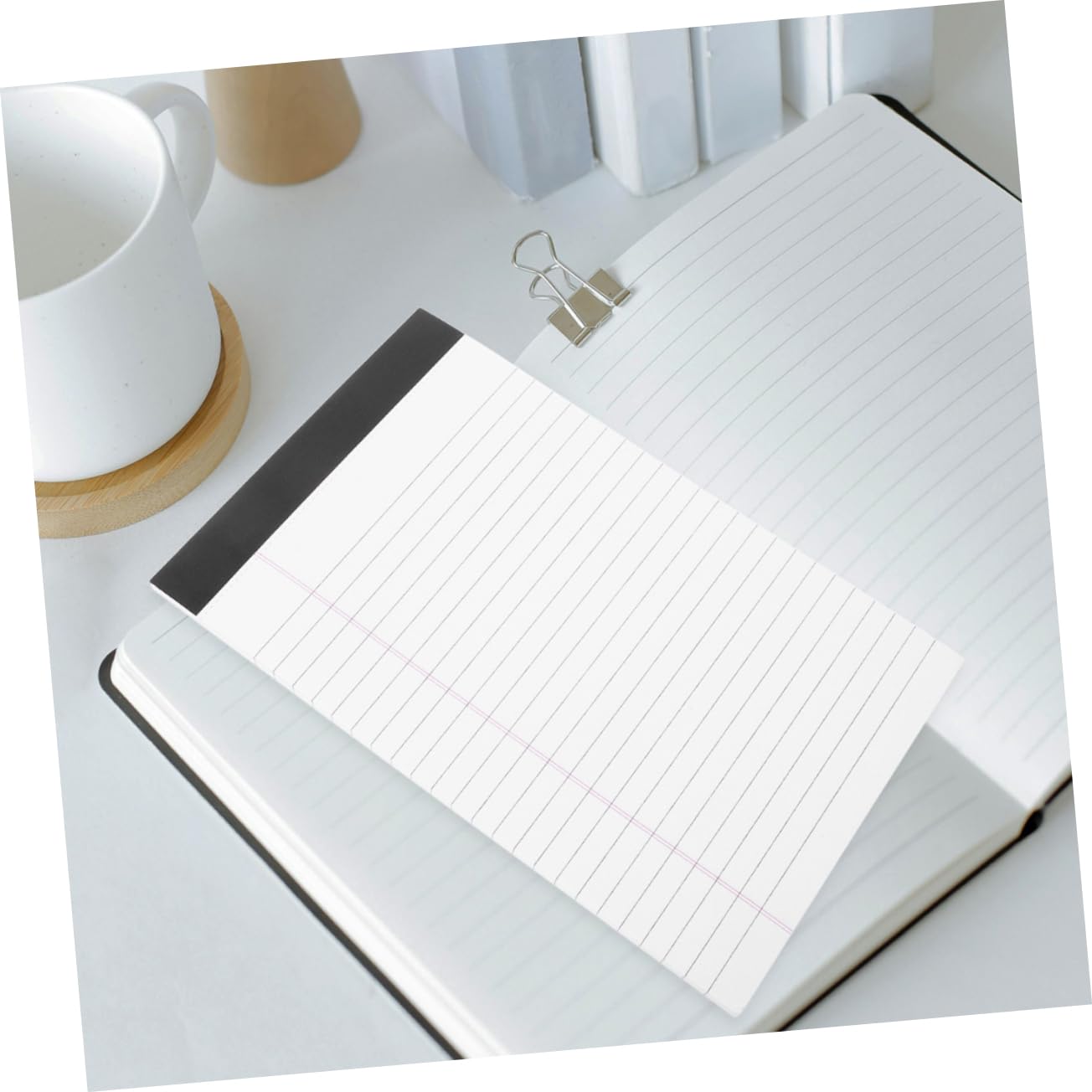 SHINEOFI Notizblock Liniert im A5-format 8 Stück Abreißbar Papier Schlichtes Taschennotizpad für Büro und Alltag