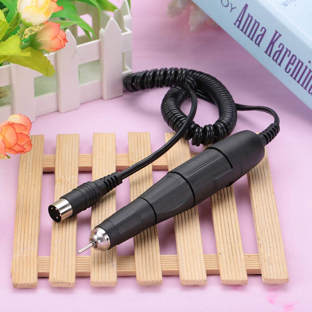 Vendite Pazze Manipolo per smalto ad alta resistenza con design a penna 102L2,35mm, impugnatura per trapano per unghie, resistente all'usura Comodo per il salone professionale faidate(black)