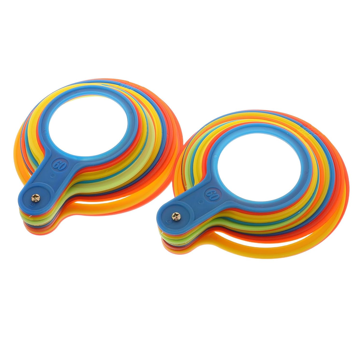 2pcs Fruit Diameter Measuring Rings for Precision Measurement of Tomatoes and Oranges, Easy to Use Plastic Fruit Gauges for Accurate Size Classification, Diameter 60-120mm