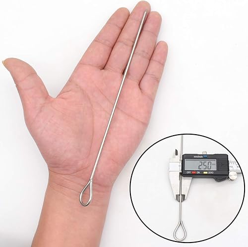 Miniatura 6 de Brochetas de barbacoa de acero inoxidable de 8 pulgadas, pinchos de Kebab de Shish Kabob 12 PC