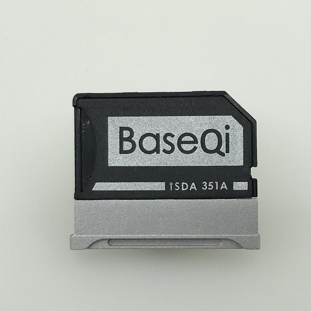 BaseQi iSDA 高精度 アルミニウム製 MicroSD カード アダプター (Microsoft Surface Book 2 & 3-15", Model-351A)