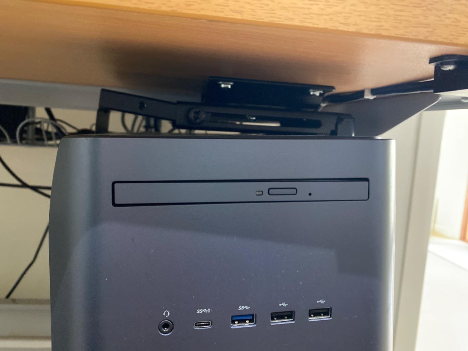 EleTab Adjustable Under Desk Computer Mount Wall PC Mount Computer Case