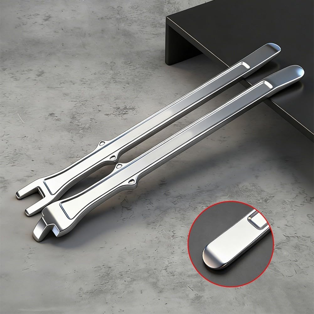 Juego de 2 palancas de neumáticos de acero al carbono para coches, motocicletas, furgonetas, bicicletas, optimizadas para neumáticos repetidos para cambiar tareas con características de protección de