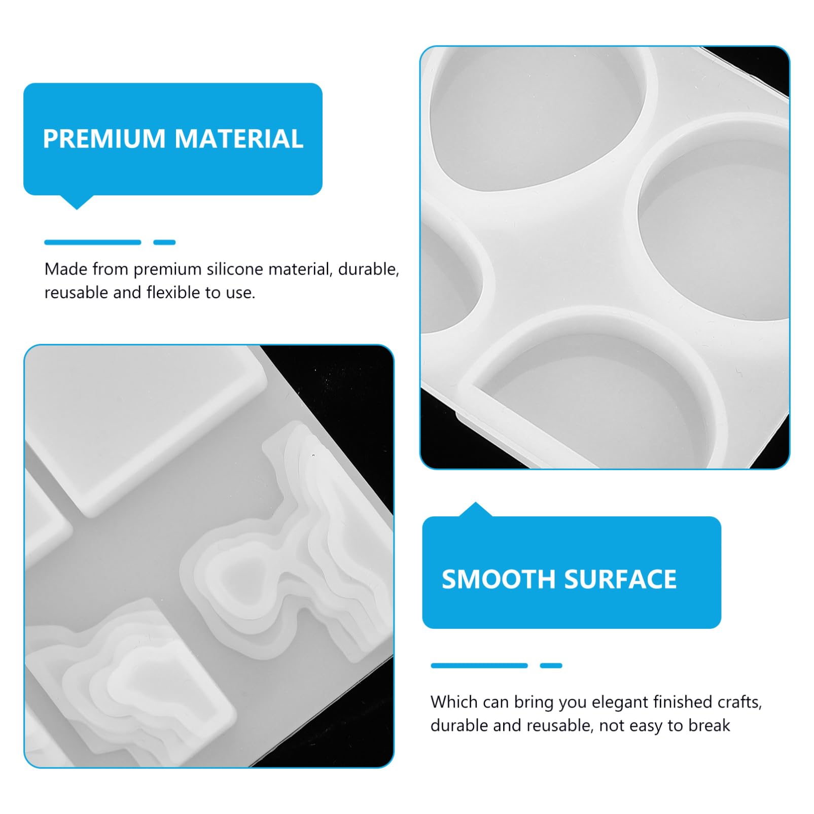 ARTIBETTER 3 Set Stampi Siliconper Creazione Mold Per Ciondoli E Fai Da Te Facile Da Sformare E Personalizzare Con Decorazioni Unichper Iniziare Per Artigiani Esperti 4 Pezzi * 3