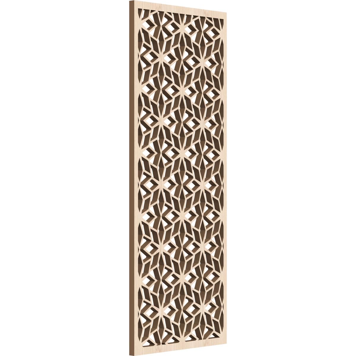 Lake Decorative Pierced Fretwork Wood Wall Panels, 9 3/8"W x 24 3/8"H x 3/8"T, Red Oak