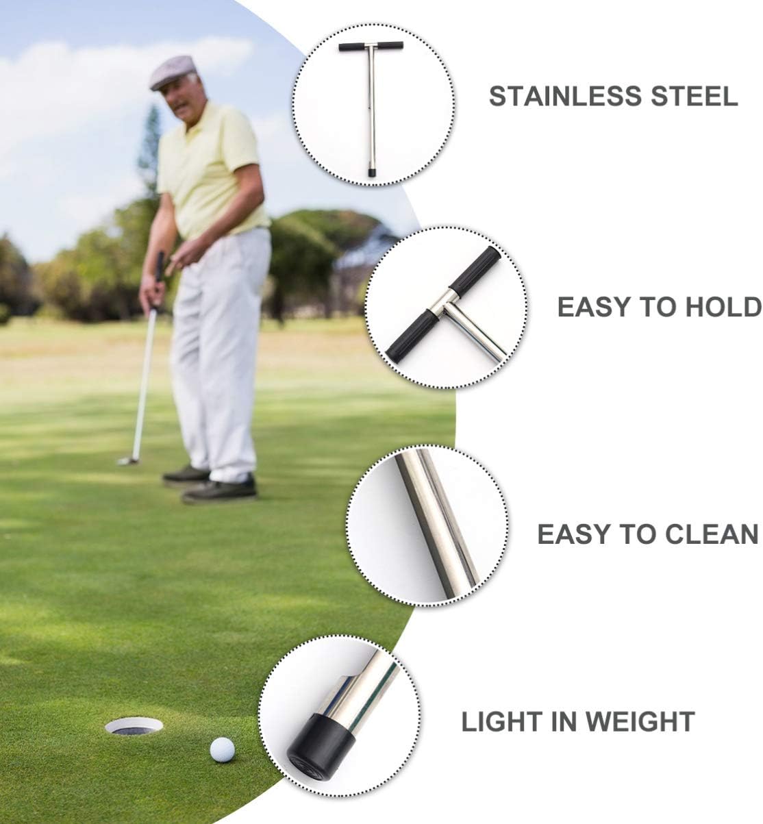 VICASKY Soil Sampler Tool Metal Sampler for Outdoor Use for Agriculture and Gardening Lightweight Design for Easy Handling Deep and Soil Properties Analysis